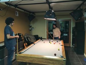Lyle kicked Miles ass playing pool after GeekSpeak